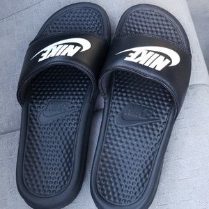 Black Nike Slides